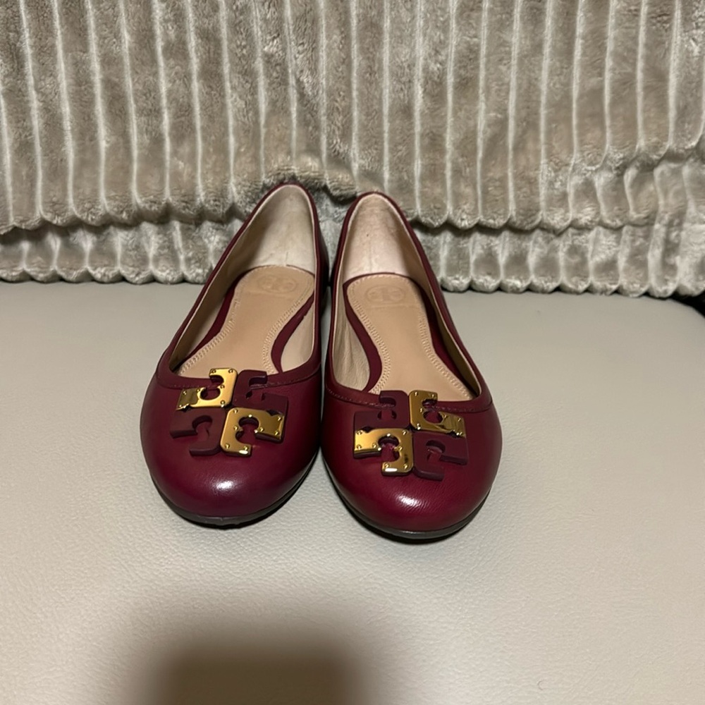 Tory Burch Lowell Flats Burgandy